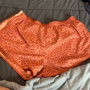 Nike plus size 2x Shorts cheetah print coral athletic running shorts dri fit
